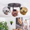 Ripoll Plafonnier, Boule lumineuse Chrome, Or, Cuivré, Fumé, 3 lumières