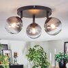 Chehalis Plafonnier, Boule lumineuse Clair, Fumé, 3 lumières