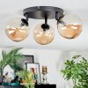 Chehalis Plafonnier, Boule lumineuse Ambre, 3 lumières