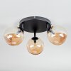 Chehalis Plafonnier, Boule lumineuse Ambre, 3 lumières