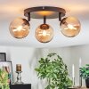 Chehalis Plafonnier, Boule lumineuse Ambre, 3 lumières
