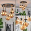 Gastor Plafonnier, Boule lumineuse Laiton, Noir, 5 lumières