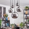 Koyoto Suspension, Boule lumineuse, Suspension Chrome, Fumé, 5 lumières