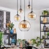 Koyoto Suspension, Boule lumineuse, Suspension Ambre, Clair, 5 lumières
