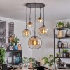 Koyoto Suspension, Boule lumineuse, Suspension Ambre, Clair, 5 lumières