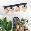 Barcos Plafonnier, Spot de plafond Noir, 4 lumières