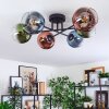 Koyoto Plafonnier, Boule lumineuse 59 cm Bleu, Vert, Clair, Cuivré, 6 lumières