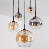 Koyoto Suspension, Boule lumineuse, Suspension Ambre, Clair, Fumé, 5 lumières