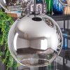 Koyoto Suspension, Boule lumineuse, Suspension Chrome, Clair, Fumé, 5 lumières