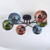 Koyoto Plafonnier, Boule lumineuse 59 cm Bleu, Vert, Cuivré, 6 lumières