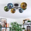 Koyoto Plafonnier, Boule lumineuse 59 cm Bleu, Or, Vert, 6 lumières