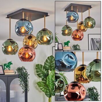 Ripoll Plafonnier, Boule lumineuse Or, Noir, 5 lumières