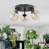 Chehalis Plafonnier, Boule lumineuse Ambre, Clair, 3 lumières