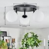 Chehalis Plafonnier, Boule lumineuse Blanc, 3 lumières