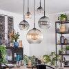 Koyoto Suspension, Boule lumineuse, Suspension Ambre, Clair, Fumé, 5 lumières