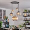 Koyoto Suspension, Boule lumineuse, Suspension Ambre, Clair, Fumé, 5 lumières