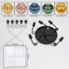 Koyoto Suspension, Boule lumineuse, Suspension Bleu, Or, Vert, Cuivré, 5 lumières
