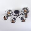 Koyoto Plafonnier, Boule lumineuse 59 cm Chrome, Clair, Fumé, 6 lumières
