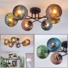 Koyoto Plafonnier, Boule lumineuse 59 cm Bleu, Vert, Cuivré, 6 lumières