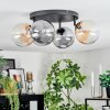 Chehalis Plafonnier, Boule lumineuse Ambre, Clair, Fumé, 4 lumières