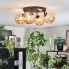 Chehalis Plafonnier, Boule lumineuse 30 cm Ambre, 4 lumières
