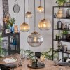 Koyoto Suspension, Boule lumineuse, Suspension Or, Noir, 5 lumières