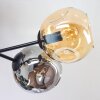 Ripoll Plafonnier, Boule lumineuse Ambre, Fumé, 6 lumières