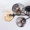 Ripoll Plafonnier, Boule lumineuse Ambre, Fumé, 6 lumières