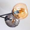 Koyoto Plafonnier, Boule lumineuse 59 cm Ambre, Fumé, 6 lumières