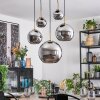 Koyoto Suspension, Boule lumineuse, Suspension Or, Noir, 5 lumières