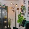 Koyoto Boule lumineuse, Lampadaire Ambre, Clair, Fumé, 5 lumières