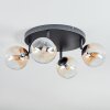 Chehalis Plafonnier, Boule lumineuse Ambre, Clair, 4 lumières