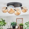 Chehalis Plafonnier, Boule lumineuse Ambre, 4 lumières