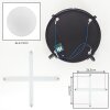 Chehalis Plafonnier, Boule lumineuse Blanc, 4 lumières