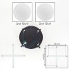 Chehalis Plafonnier, Boule lumineuse Blanc, 4 lumières