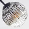 Ripoll Plafonnier, Boule lumineuse Chrome, Clair, Fumé, 6 lumières