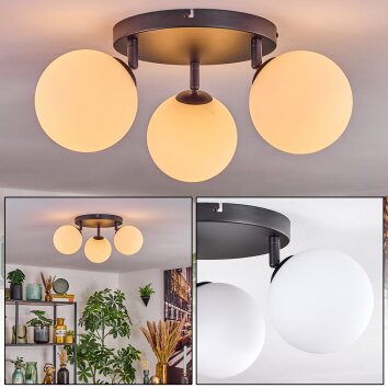Gastor Plafonnier, Boule lumineuse Blanc, 3 lumières
