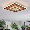 Meron Plafonnier LED Couleur bois, Noir, 1 lumière