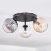 Koyoto Plafonnier, Boule lumineuse Ambre, Clair, Fumé, 3 lumières