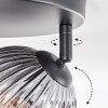Koyoto Plafonnier, Boule lumineuse Clair, Fumé, 3 lumières