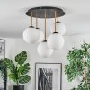 Gastor Plafonnier, Boule lumineuse Laiton, Noir, 5 lumières