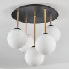 Gastor Plafonnier, Boule lumineuse Laiton, Noir, 5 lumières