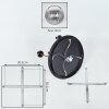 Koyoto Plafonnier, Boule lumineuse 45 cm Laiton, Noir, 5 lumières