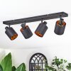 Fallhagen Plafonnier, Spot de plafond Noir, 4 lumières