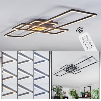 Manor Plafonnier LED Noir, 1 lumière