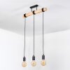 Soungou Suspension, Suspension Écru, Noir, 3 lumières