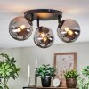Chehalis Plafonnier, Boule lumineuse 48.5 cm Chrome, Fumé, 3 lumières