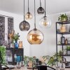 Koyoto Suspension, Boule lumineuse, Suspension 45 cm Ambre, Clair, Fumé, 5 lumières