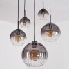 Koyoto Suspension, Boule lumineuse, Suspension Clair, Fumé, 5 lumières