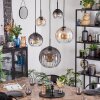 Koyoto Suspension, Boule lumineuse, Suspension Ambre, Clair, Fumé, 5 lumières